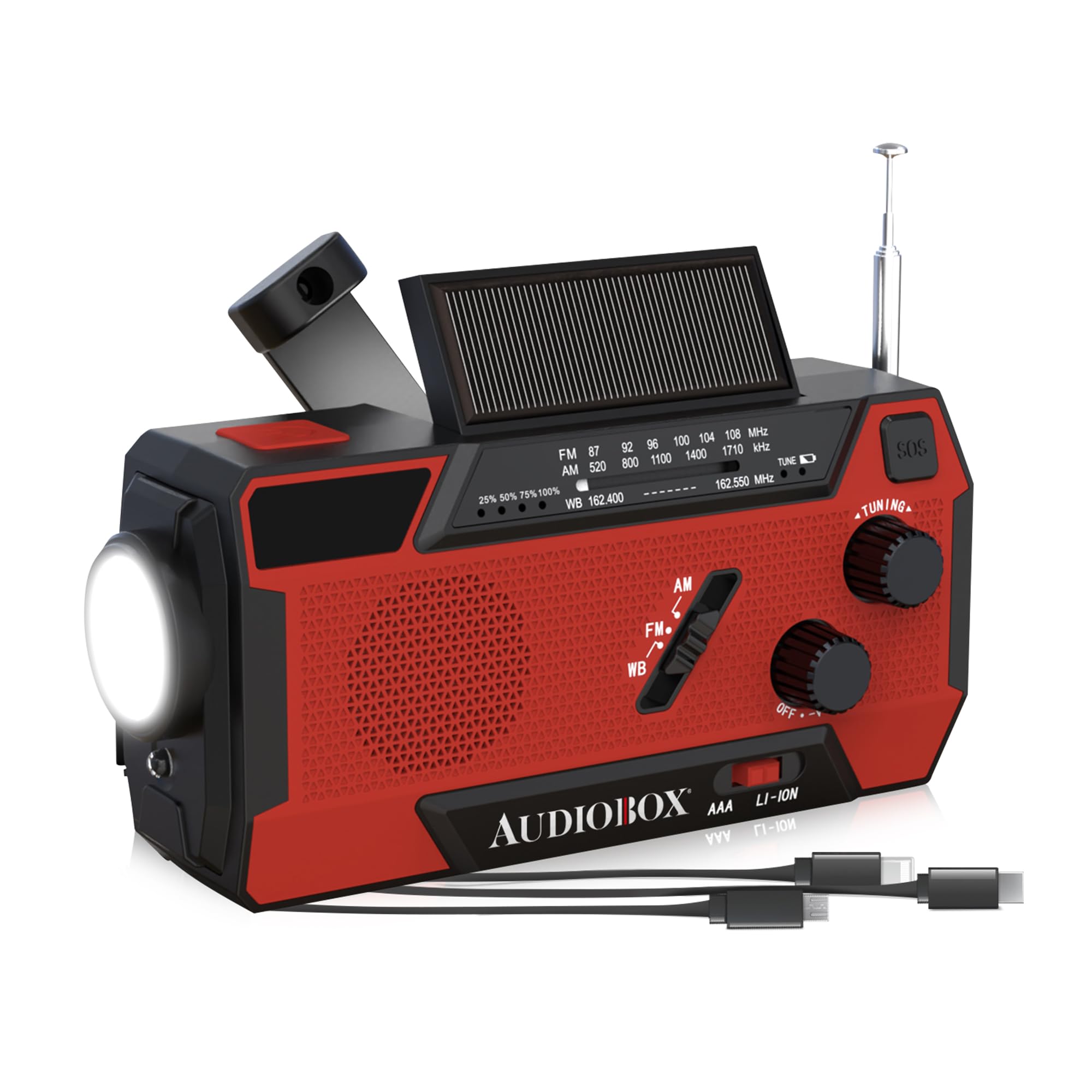 Amazon.com: AudioBox RXP-200 Emergency NOAA Radio with SOS Alarm